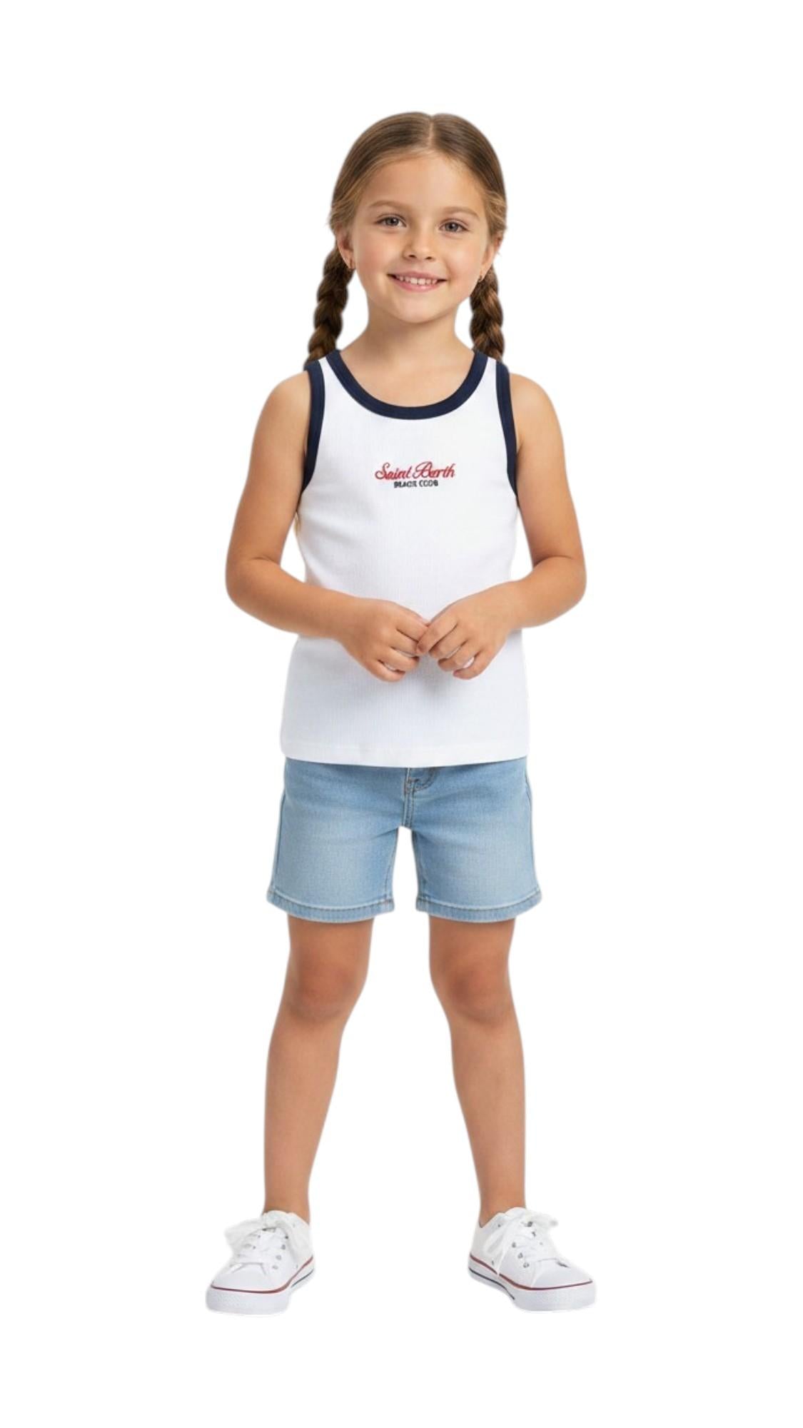 MC2 SAINT BARTH Top MC2 SAINT BARTH bambina BLUE002 04211L 0161 Bianco BLUE00204211L 0161