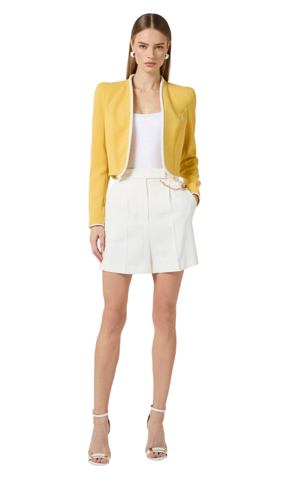 ELISABETTA FRANCHI Bermuda Elisabetta Franchi donna SH00561E2229 Iconic Collection Argilla<BR/> SH00561E2 229