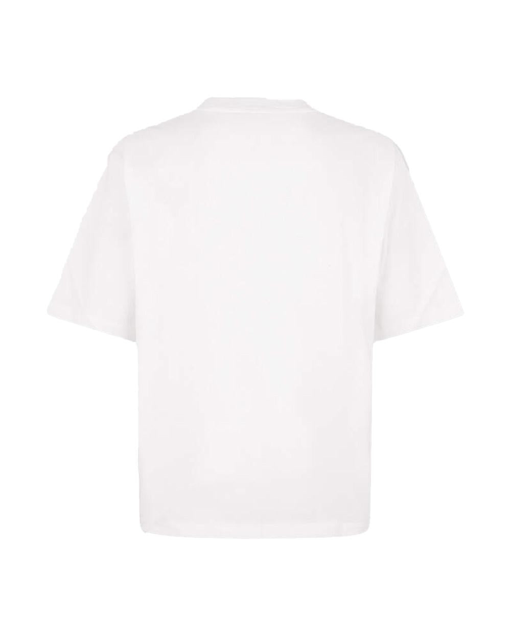 DSQUARED2 T-shirt DSQUARED2 uomo Loose Fit S74GD1554D2010 Bianca cotone loose girocollo taschino S74GD1554D2010 100
