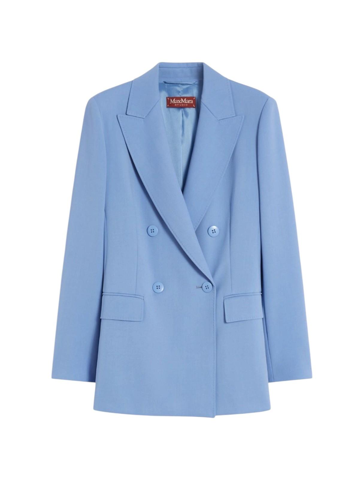 STUDIO Blazer Studio donna 2616041061600 011 Grembo sfiancato in crêpe di lana Azzurro<BR/> 2616041061600 011