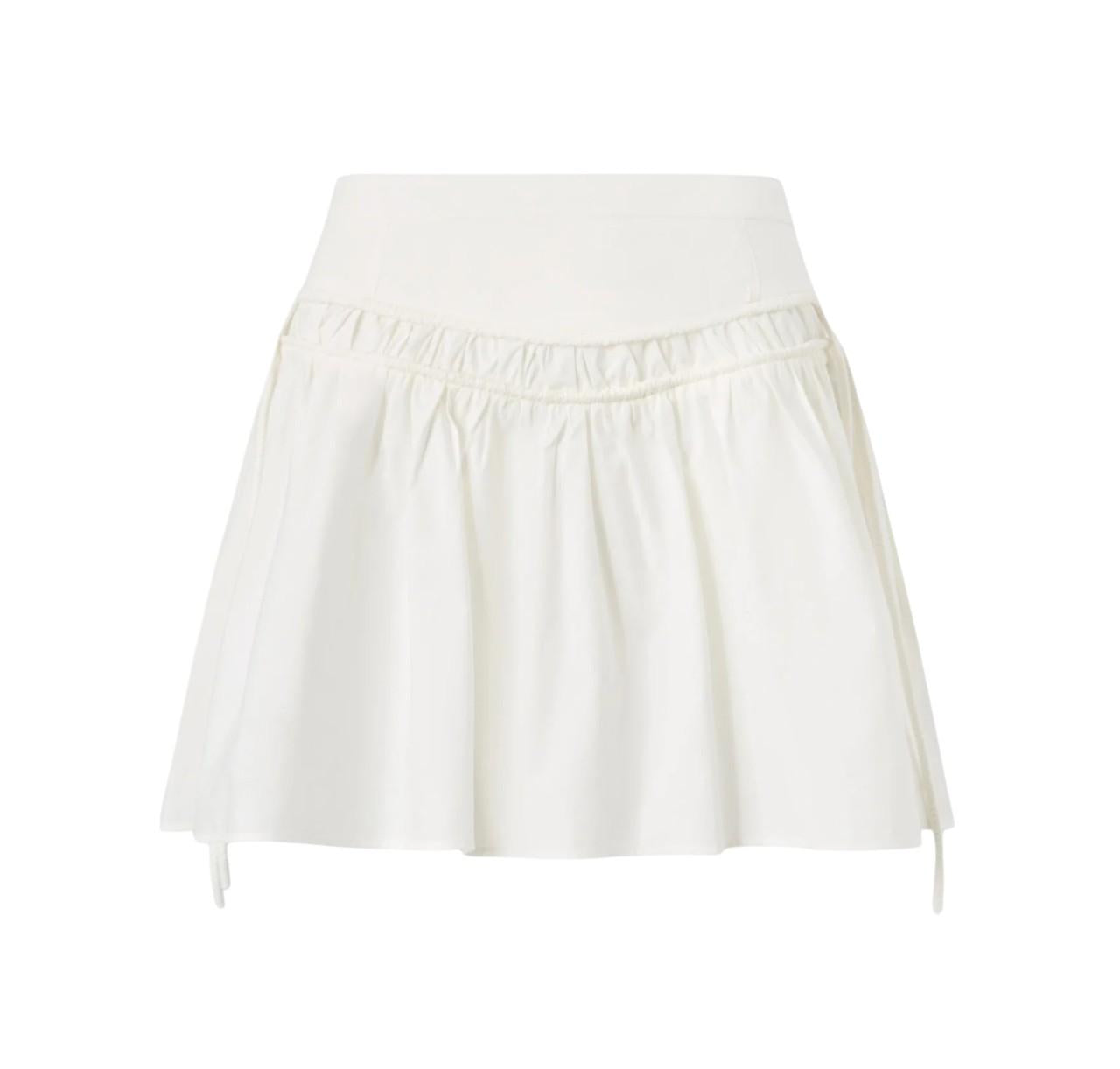 PINKO Gonna Pinko donna 106830A2LD Z05 Rovigo corta con arricci Bianco<BR/> 106830A2LD Z05