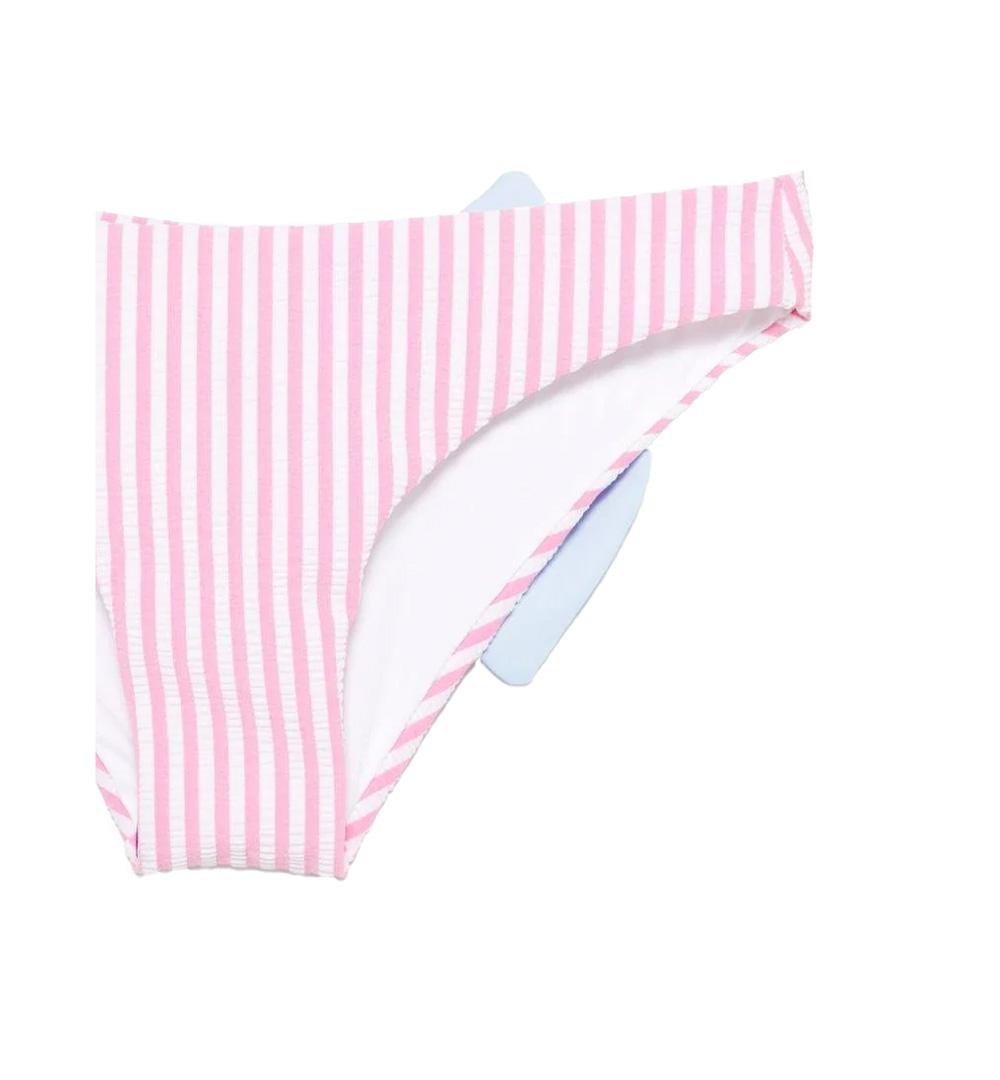 MC2 SAINT BARTH Costume bambina Madame MC2 Saint Barth 01123 Rosa righe poliammide fiocco stampa MADAME01123 23