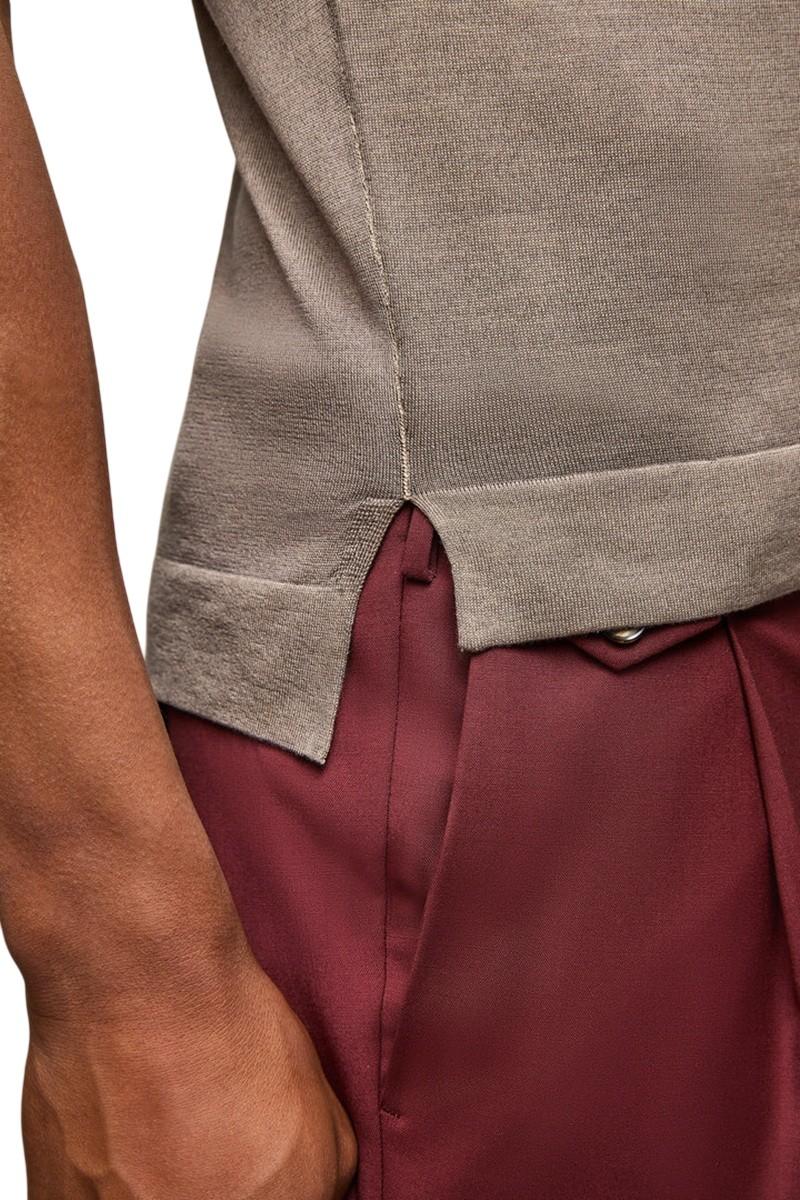 L.B.M. 1911 Cardigan L.B.M. 1911 uomo 637569016 3 seta e cashmere Tortora<BR/> 637569016 3