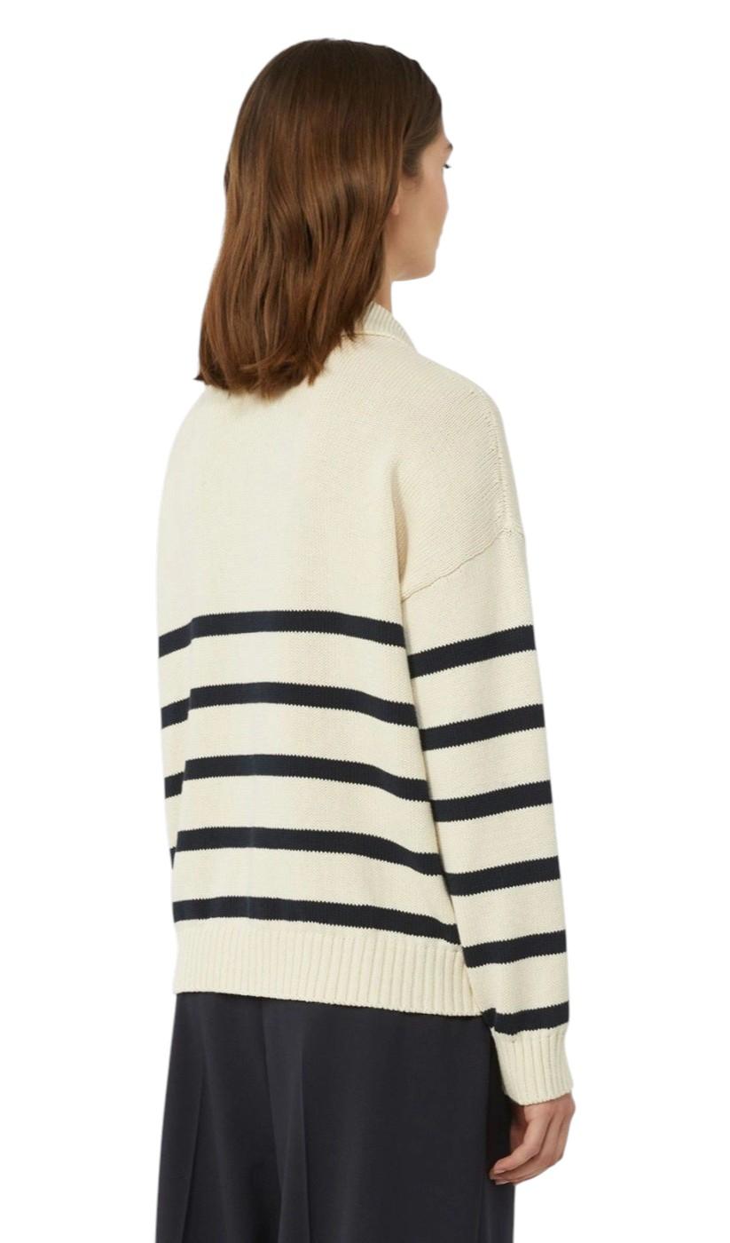 WEEKEND Maglia Weekend donna 2615361141600 011 Panfilo in filato di cotone a righe Blu<BR/> 2615361141600 011