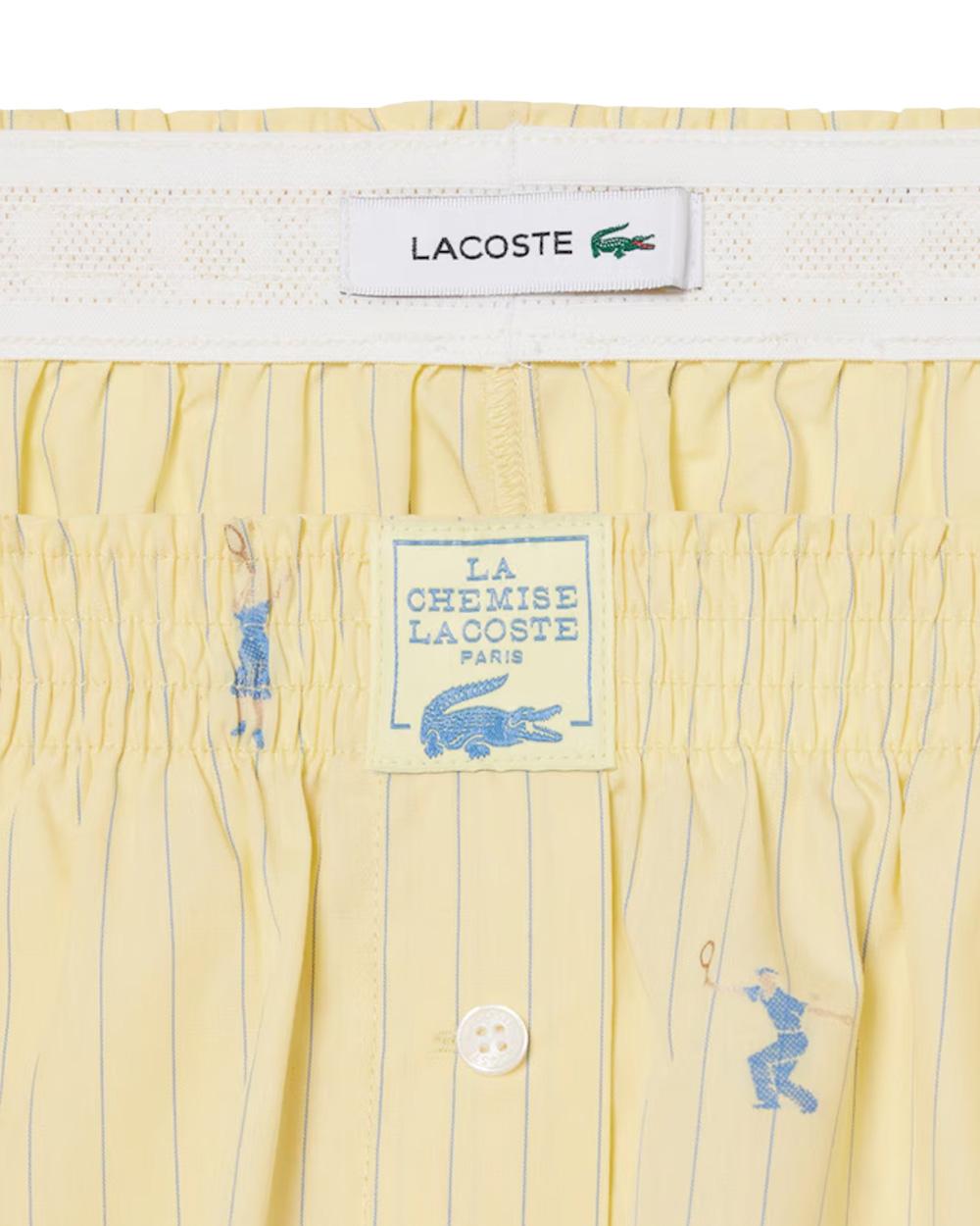 LACOSTE Bermuda LACOSTE donna FF1034 Giallo righe cotone motivo jacquard oversize FF1034 2IA