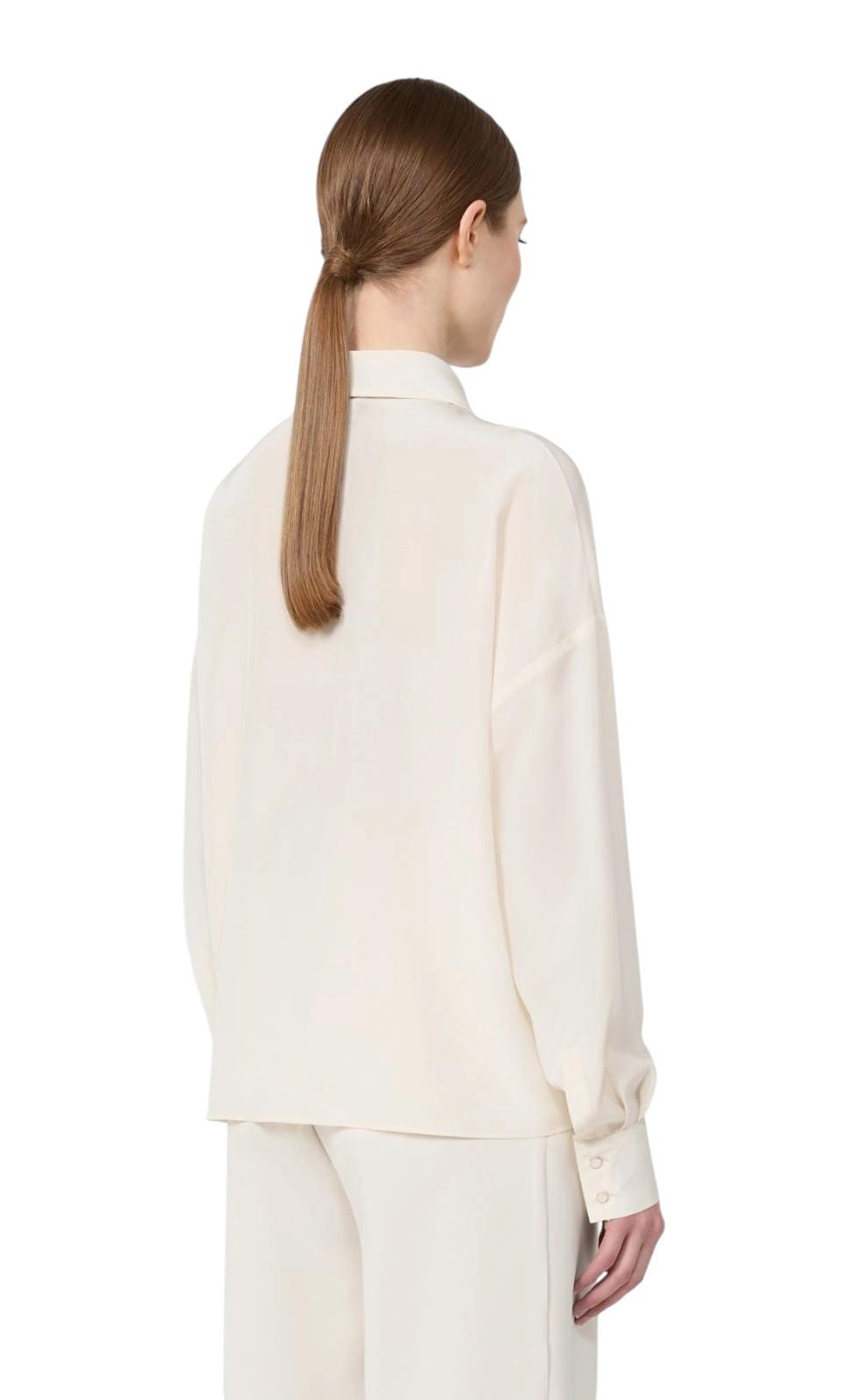 STUDIO Camicia Studio donna 2616111015600 048 Colono in seta con cravattino Beige<BR/> 2616111015600 048