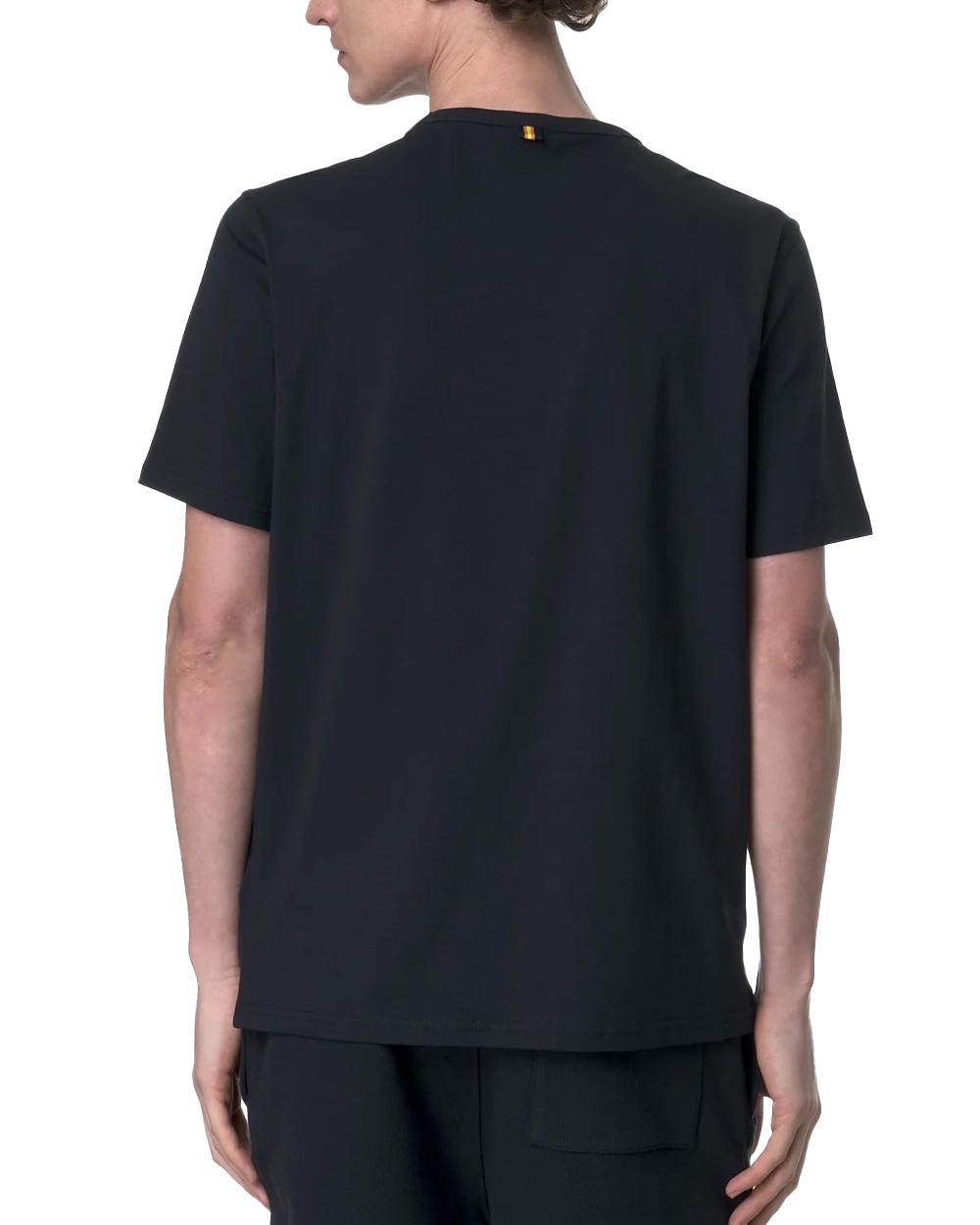 K-WAY T-shirt K-WAY uomo K71349W ADAME LIGHT STRETCH JERSEY Blu fitting slim logo cotone K71349W K89