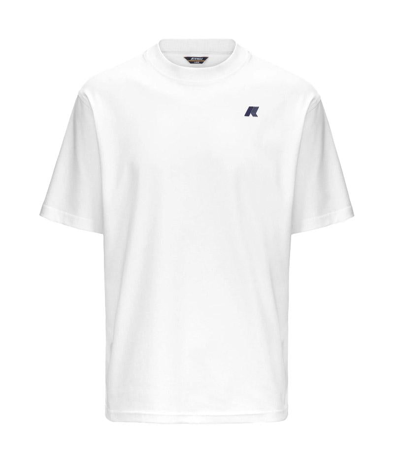 K-WAY T-shirt K-way uomo K3138PW 001 bianca solo vertical isobar K3138PW 001