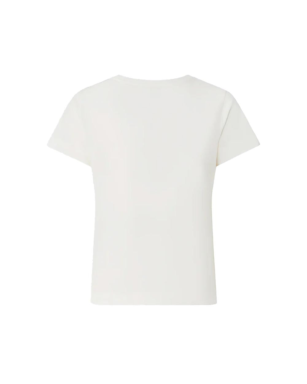 PINKO T-shirt PINKO donna 100373A34F Bianca cotone girocollo manica corta 100373A34F Z05