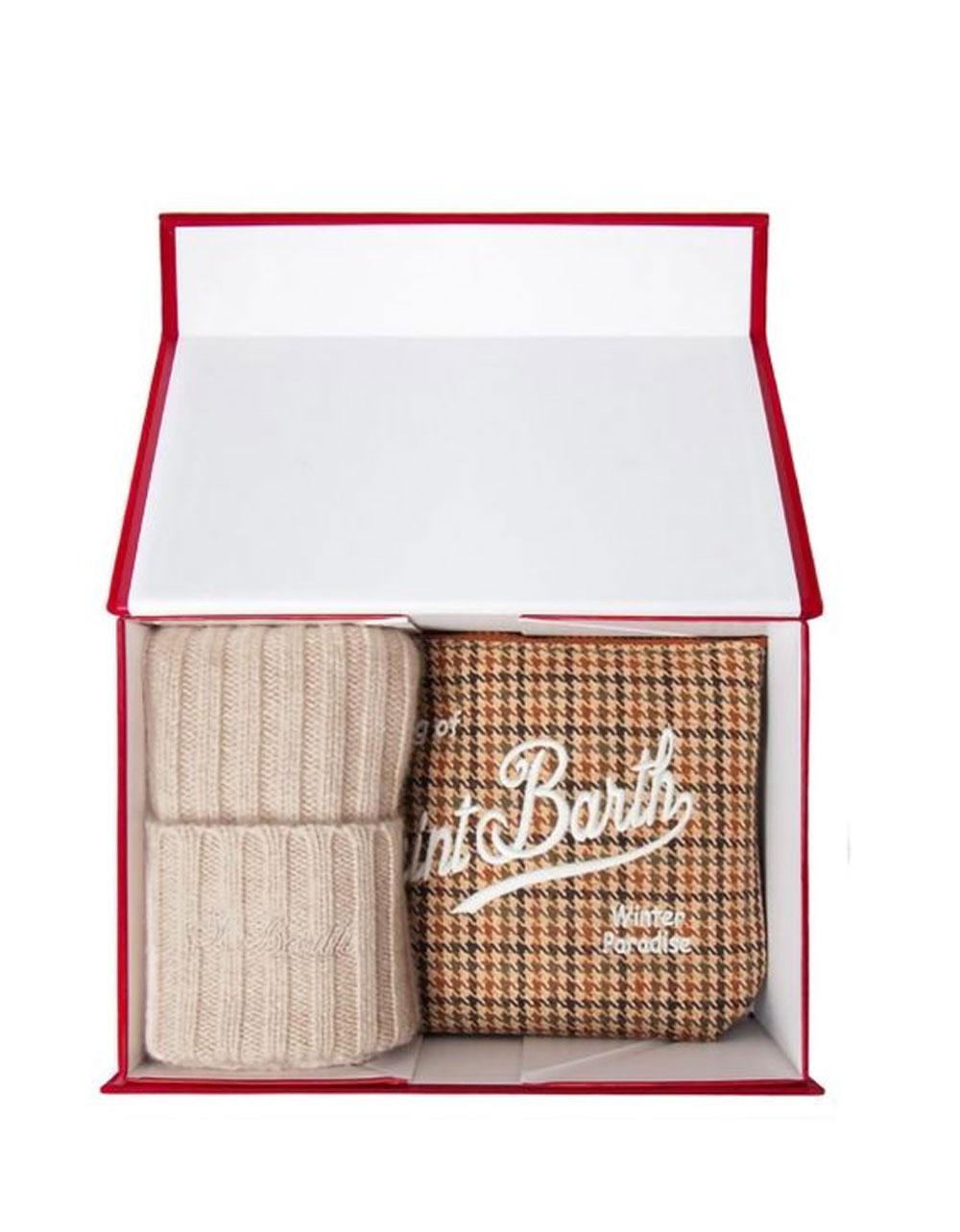 MC2 SAINT BARTH Christmas Box Mc2 Saint Barth uomo beige fantasia pochette cappello<BR/> BOX0022TEX000103243I 5110