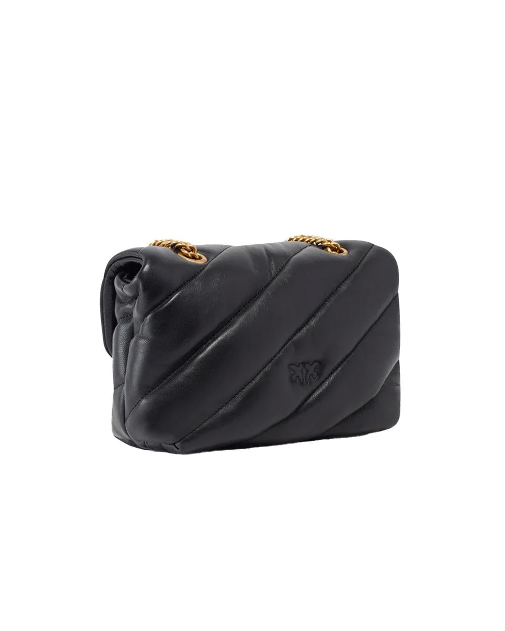 PINKO Borsa PINKO donna MINI LOVE BAG PUFF 100039A0F2 Nera nappa pelle trapuntatura tracolla oro 100039A0F2 Z99Q