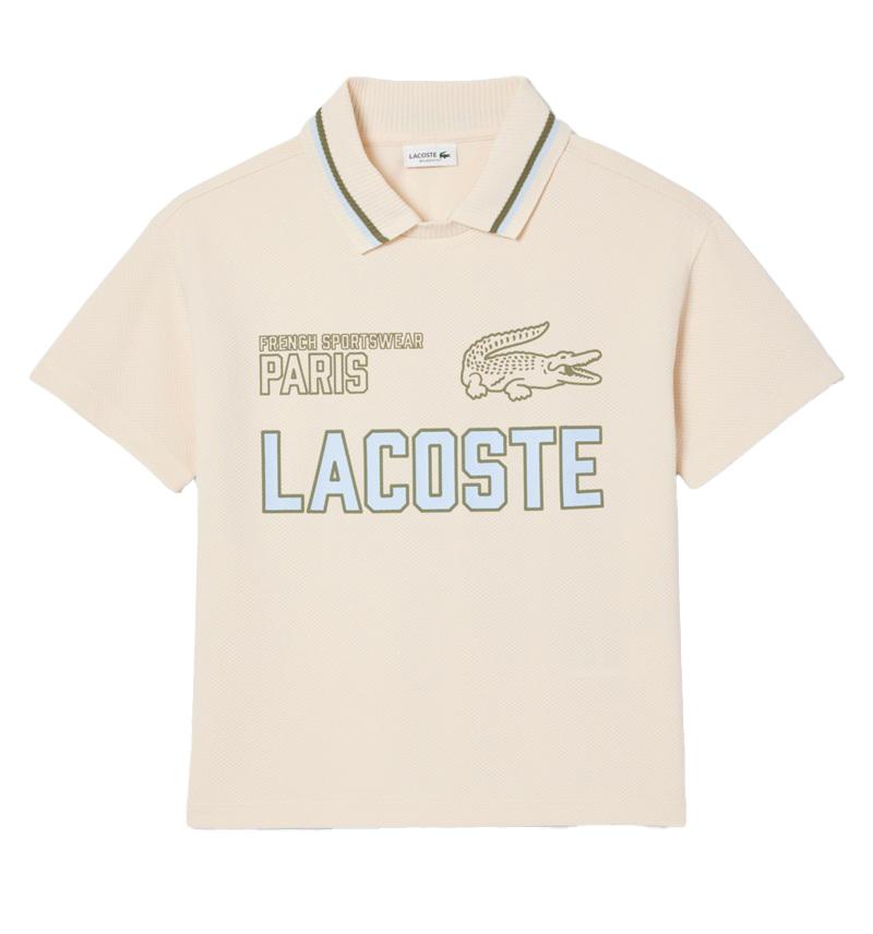 LACOSTE Polo Lacoste bambino DJ2001R XFJ beige piquet DJ2001R XFJ