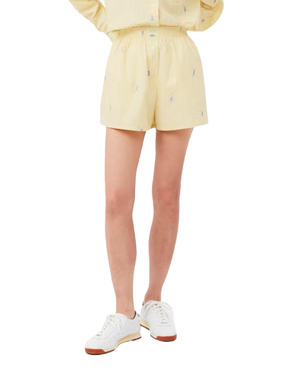 LACOSTE Bermuda LACOSTE donna FF1034 Giallo righe cotone motivo jacquard oversize FF1034 2IA