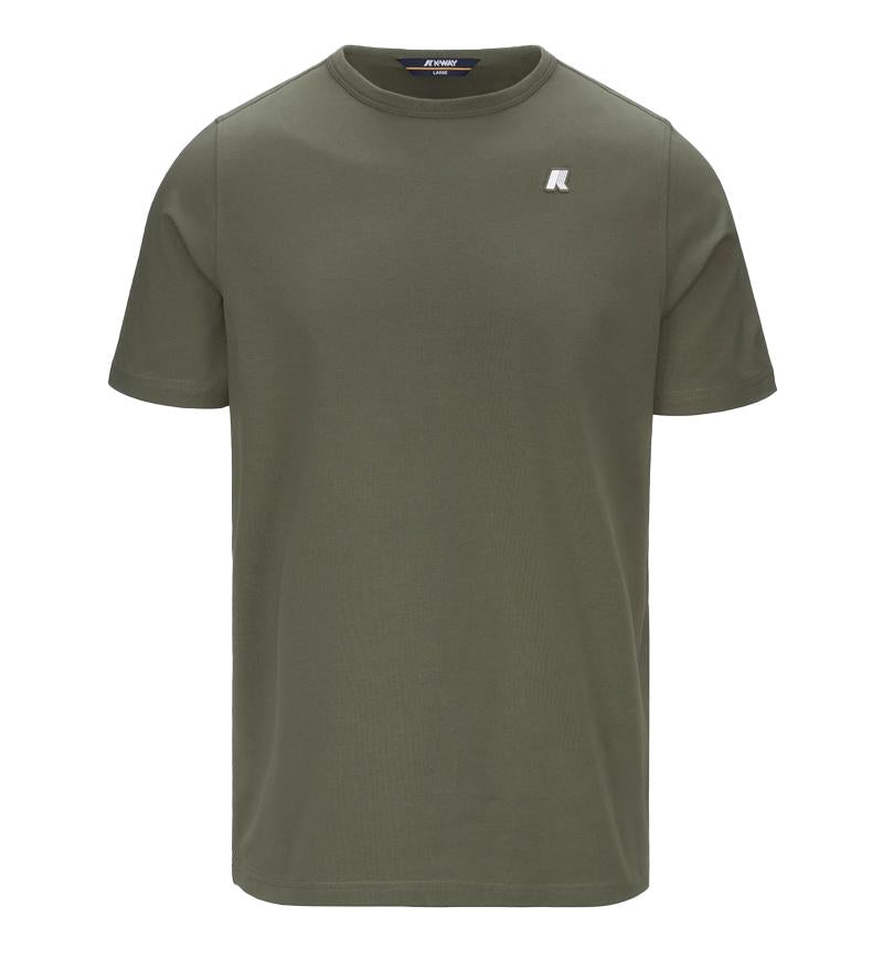 K-WAY T-shirt K-way uomo K71349W V15 verde oliva adame light stretch K71349W V15