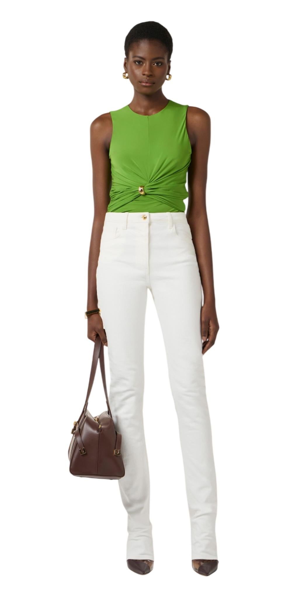 ELISABETTA FRANCHI Top Elisabetta Franchi donna TO03761EV3 The Femme Paradox Aloe Verde<BR/> TO03761 EV3