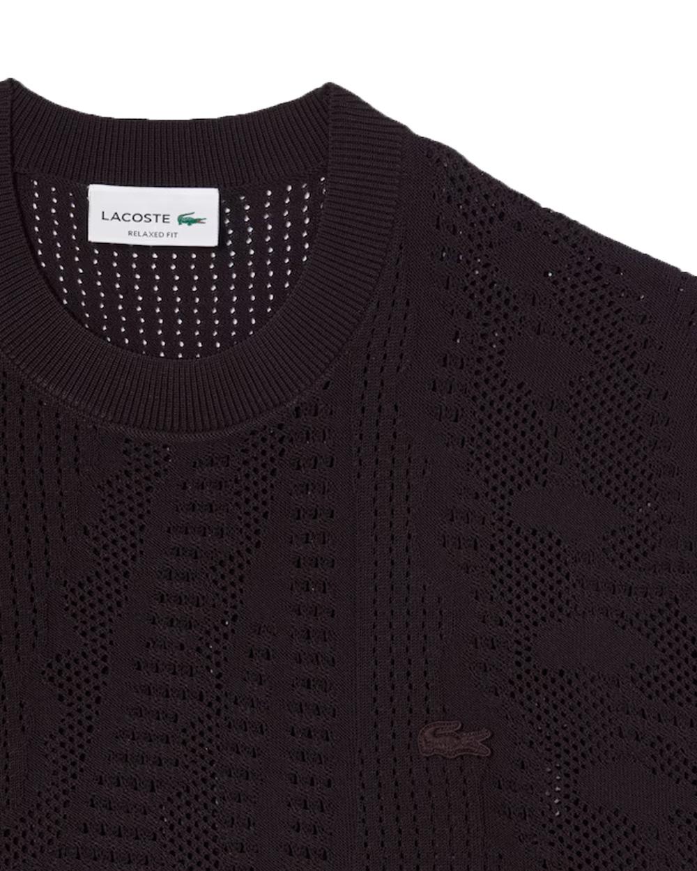 LACOSTE Maglia LACOSTE uomo AH0797 Marrone<BR/> AH0797 3LA