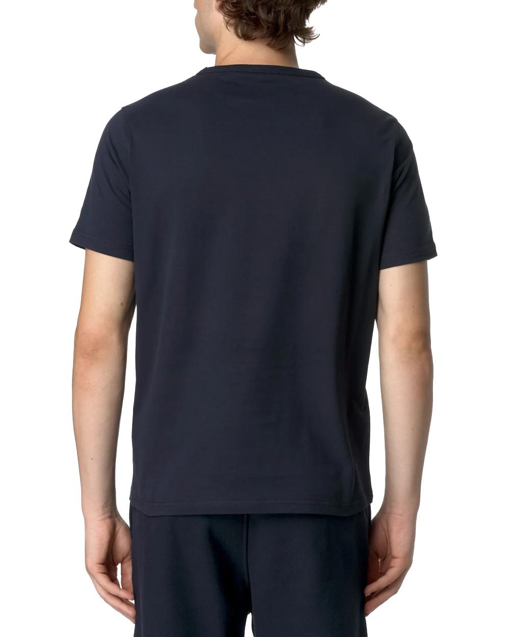 K-WAY T-shirt K-WAY donna ODOM LETTERING K7124ZW Blu cotone girocollo regolare K7124ZW K89