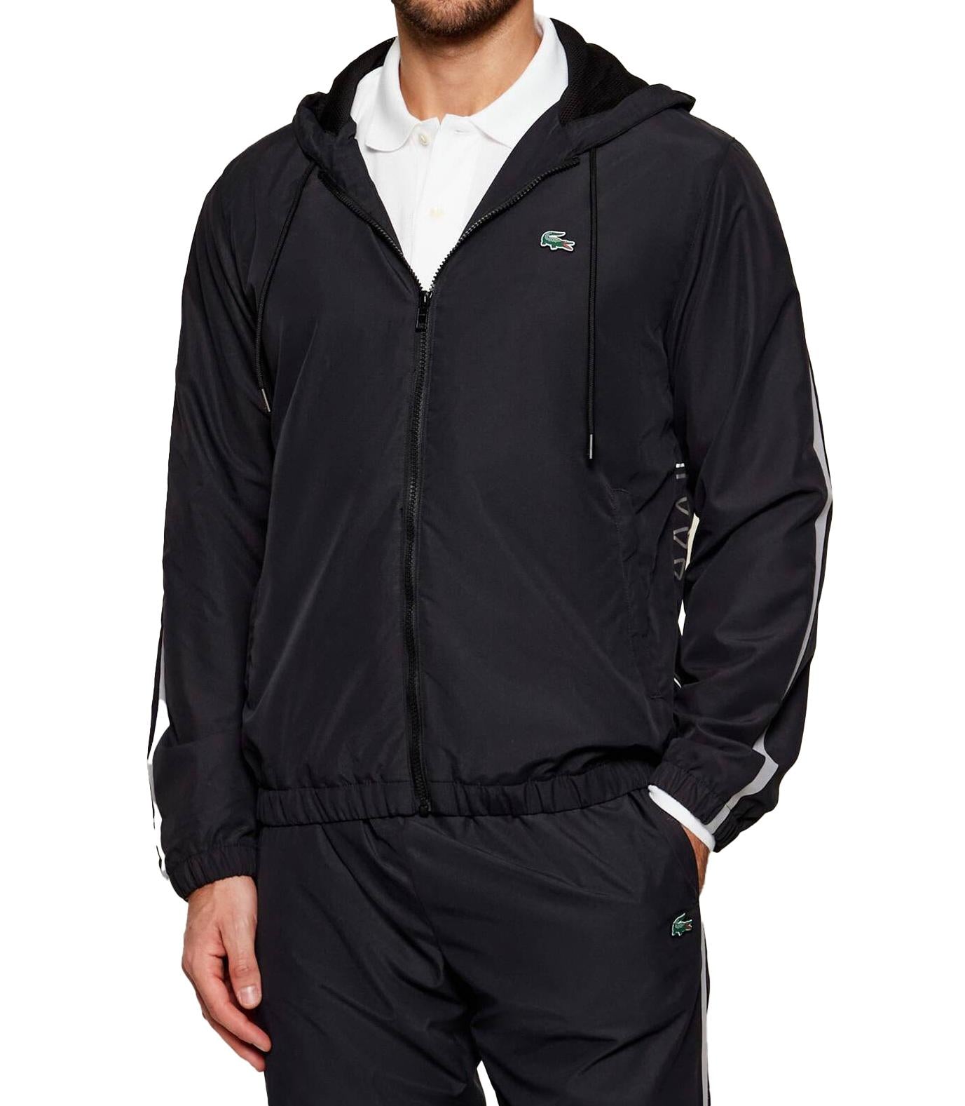 LACOSTE Tuta LACOSTE uomo WH7402031 Nera regular fit cotone polsini elastici WH7402 031