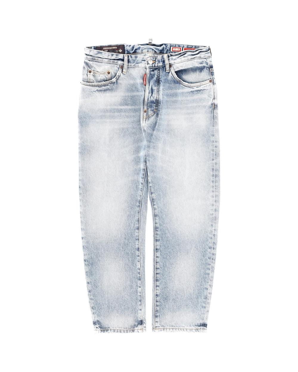 DSQUARED2 Jeans DSQUARED2 uomo S74LB1875S30839 Denim cinque tasche vita alta fondo orlo dritto bottone zip S74LB1875S30839 470