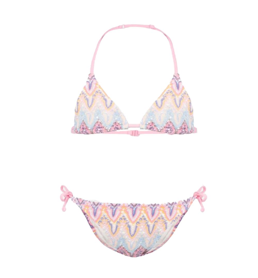 MC2 SAINT BARTH Costume bambina Holly MC2 Saint Barth 00185H Rosa rachel twist pastel occhiello logo HOLLY00185H 01