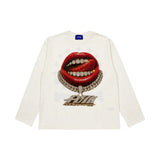 Maglia ArtSuperMoney uomo LS104 100 Long Sleeve Grillz Bianco