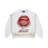 Felpa ArtSuperMoney uomo SH102 100 Grillz Crew Neck Bianco