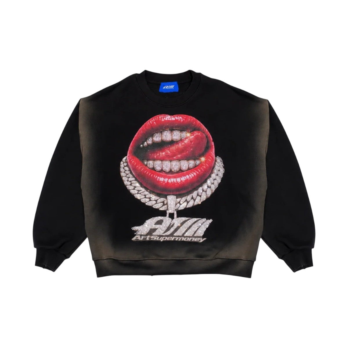 ARTSUPERMONEY Felpa girocollo ArtSuperMoney uomo SH102 99 Grillz Crew Neck Nero SH102 99 