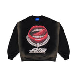 Felpa girocollo ArtSuperMoney uomo SH102 99 Grillz Crew Neck Nero