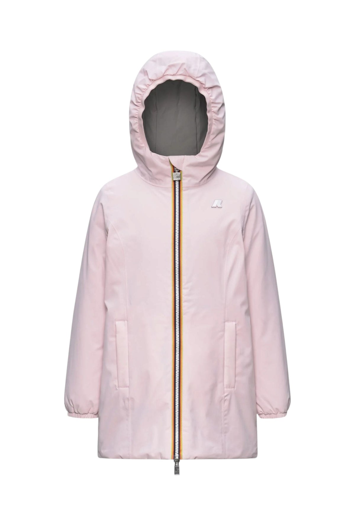 K-WAY Giubbino K-Way bambina K11517W DA4 Denise St Warm Double Rosa Grigio K11517W DA4468Y 