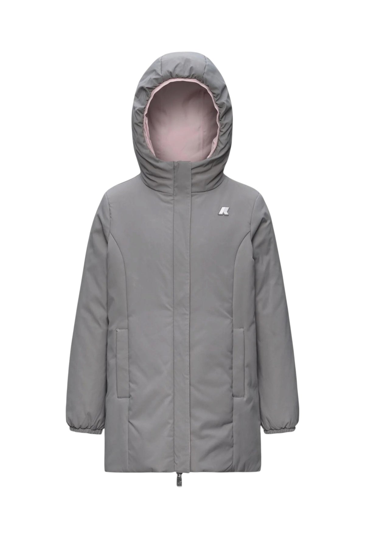 K-WAY Giubbino K-Way bambina K11517W DA4 Denise St Warm Double Rosa Grigio K11517W DA4468Y 
