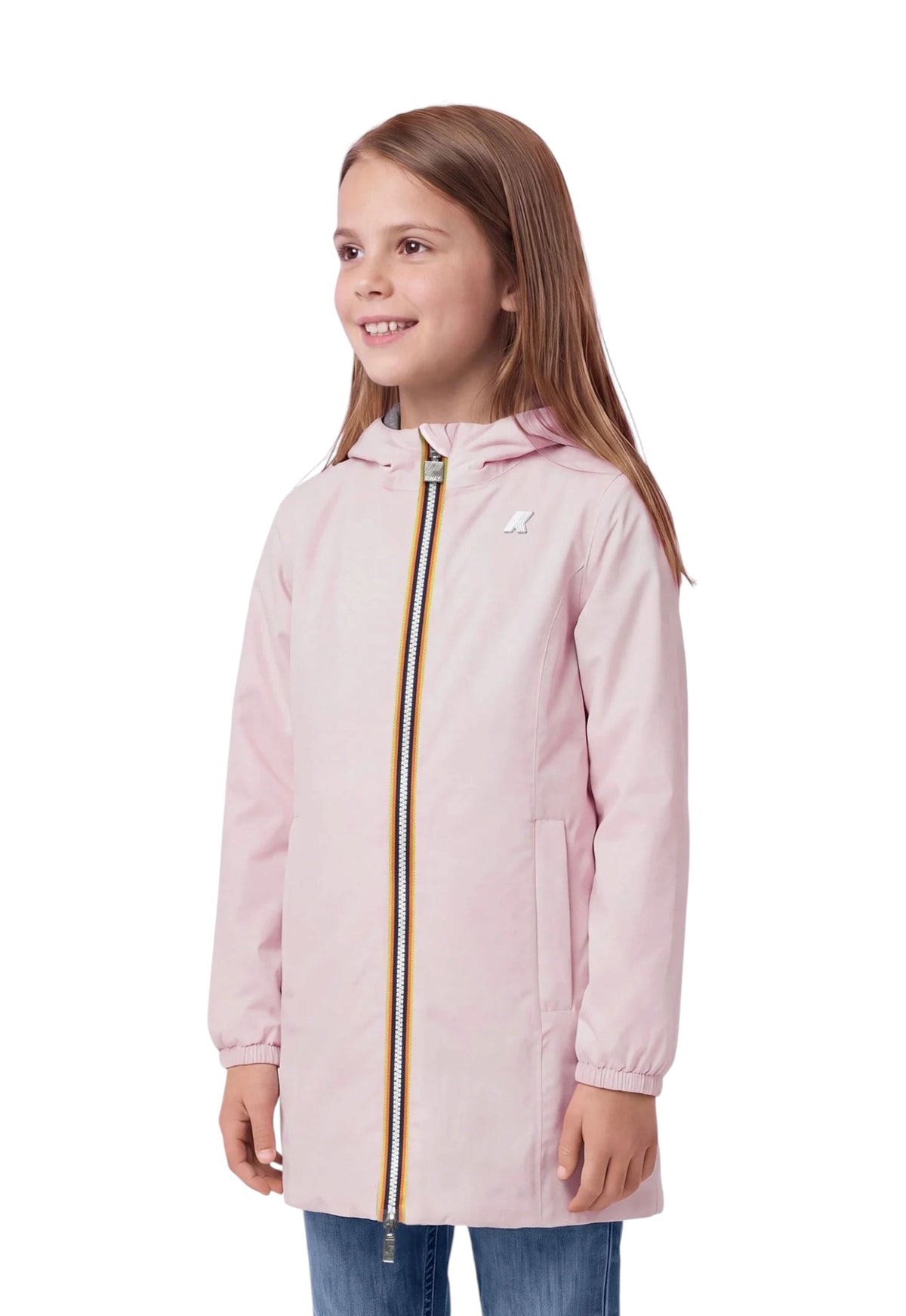 K-WAY Giubbino K-Way bambina K11517W DA4 Denise St Warm Double Rosa Grigio K11517W DA4 