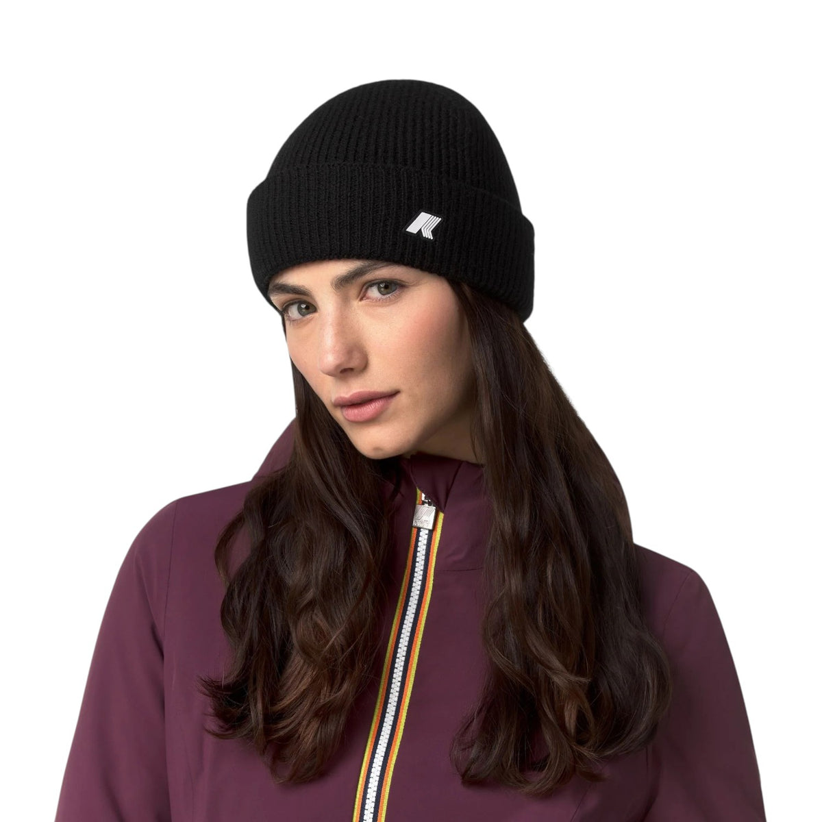 K-WAY Cappello K-Way donna K2132HW USY Brice Cardigan Stitch Wool Nero K2132HW USY 