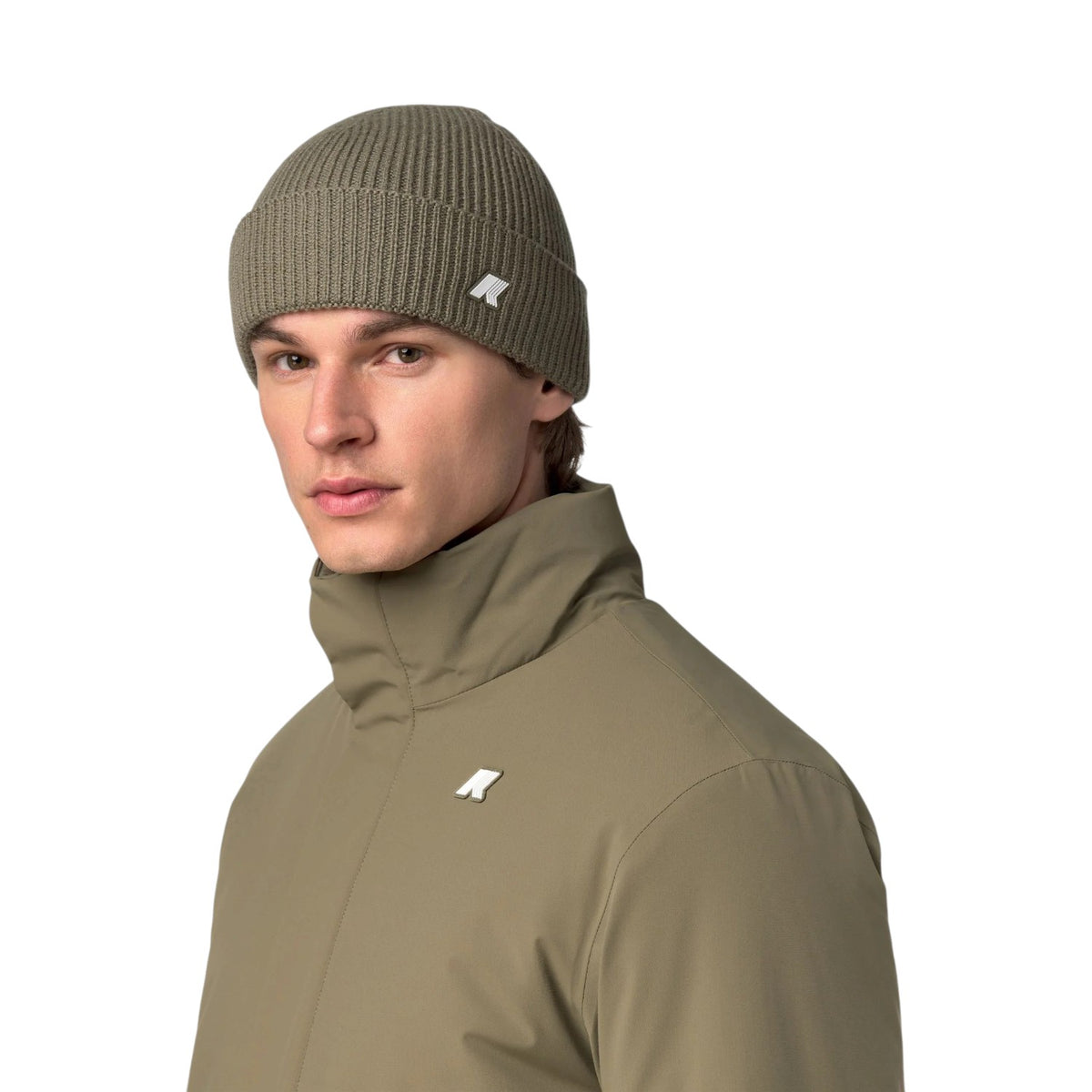 K-WAY Cappello K-Way uomo K2132HW XBE Brice Cardigan Stitch Wool Verde Militare K2132HW XBE 