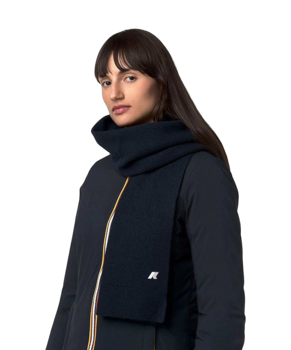 K-WAY Sciarpa K-Way donna K4136FW K89 Etienne Cardigan Stitch Wool Blu K4136FW K89 