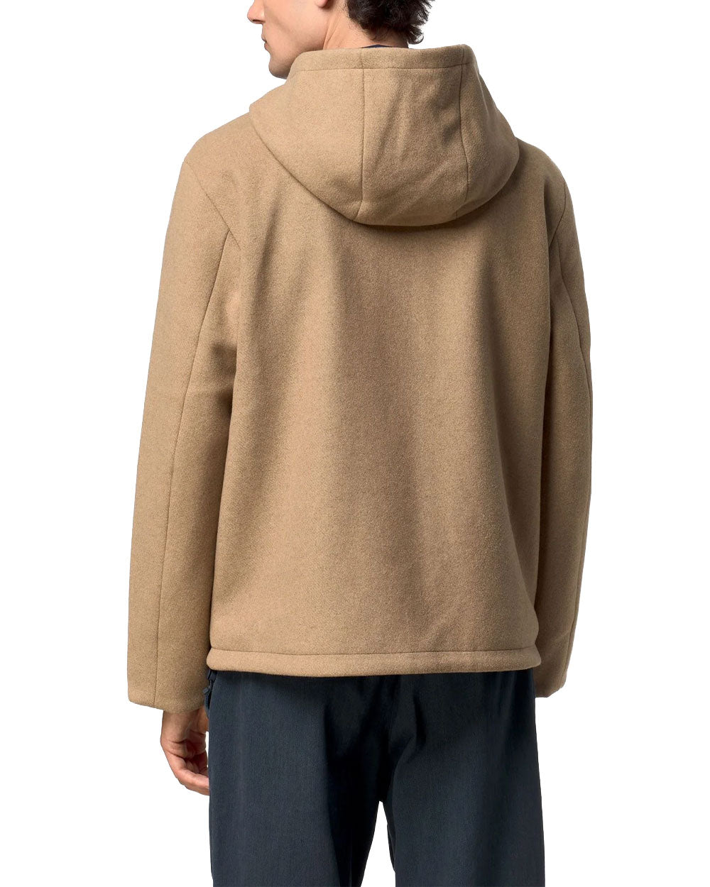K-WAY Giubbino K-Way uomo K4141PW Claudel Wool Bonded Double beige blu<BR/> K4141PW DB6 