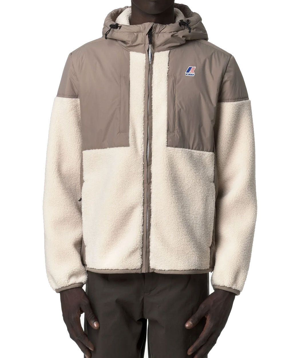 K-WAY Giubbino K-Way uomo K5122SW  Samson 4.0 Orsetto beige ecrù<BR/> K5122SW A02 