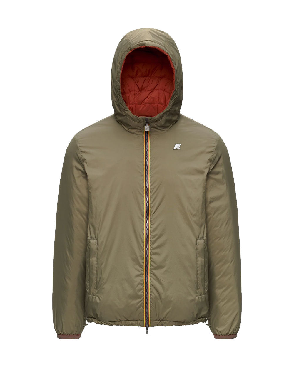 K-WAY Giubbino K-Way uomo K5134RW Duke 3In1 verde arancio<BR/> K5134RW D0E 