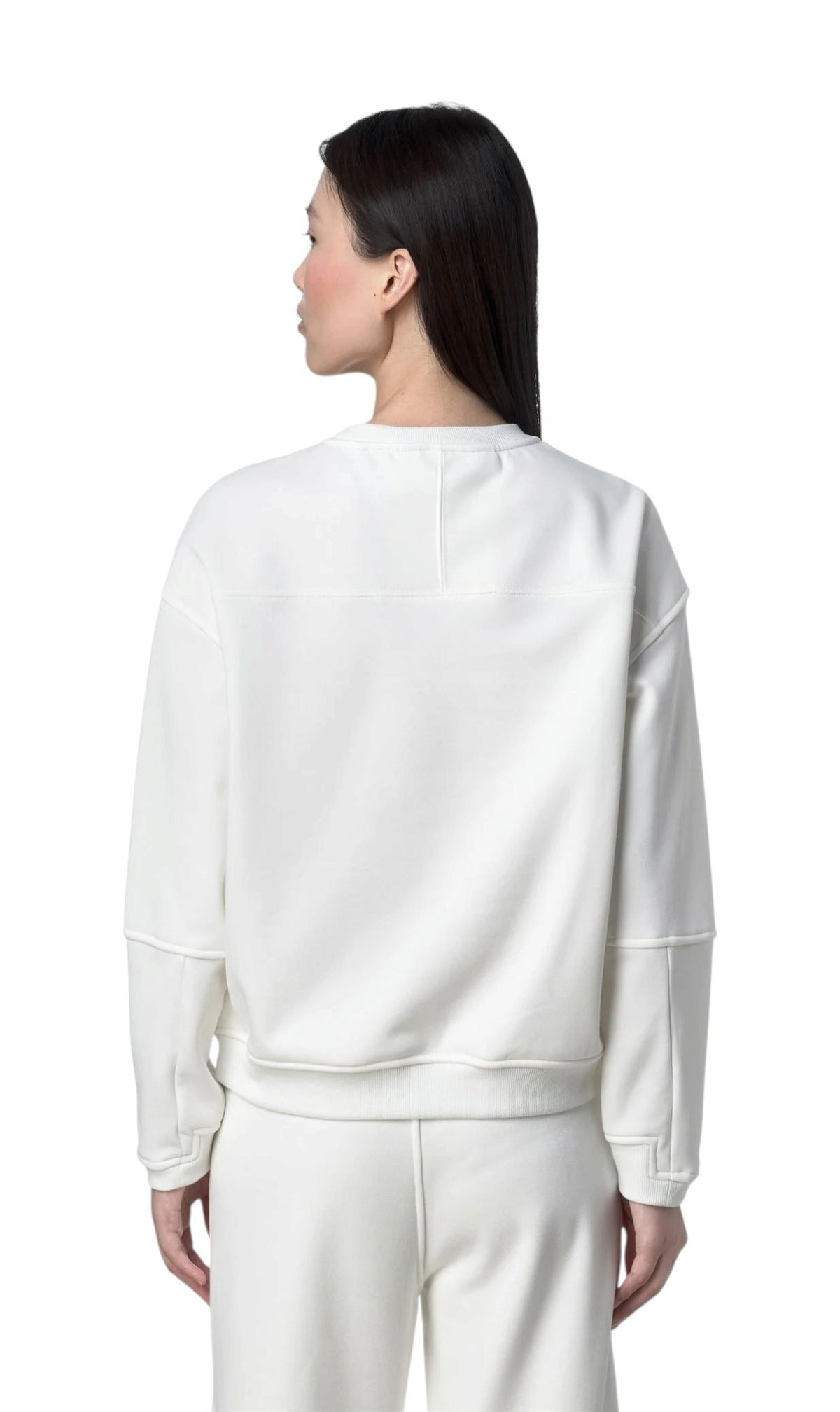 K-WAY Felpa K-Way donna K6127MW 490 Noella Brushed Pc Bianco K6127MW 490 