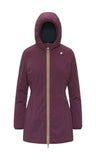 Parka K-Way donna K6128UW D0R Denise St Warm Double Vinaccia Blu