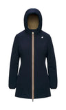 Parka K-Way donna K6128UW D0V Denise St Warm Double Blu Beige