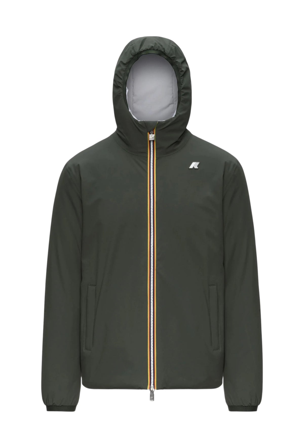 K-WAY Giubbino K-Way uomo K6128VW DD5 Jack St Warm Double Verde Grigio K6128VW DD5 
