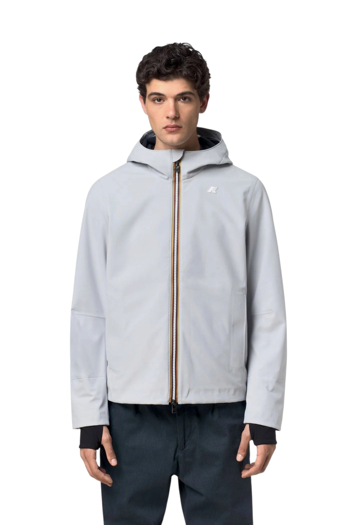 K-WAY Giubbino K-Way uomo K6131BW D01 Jacko Bonded Grigio Blu K6131BW D01 