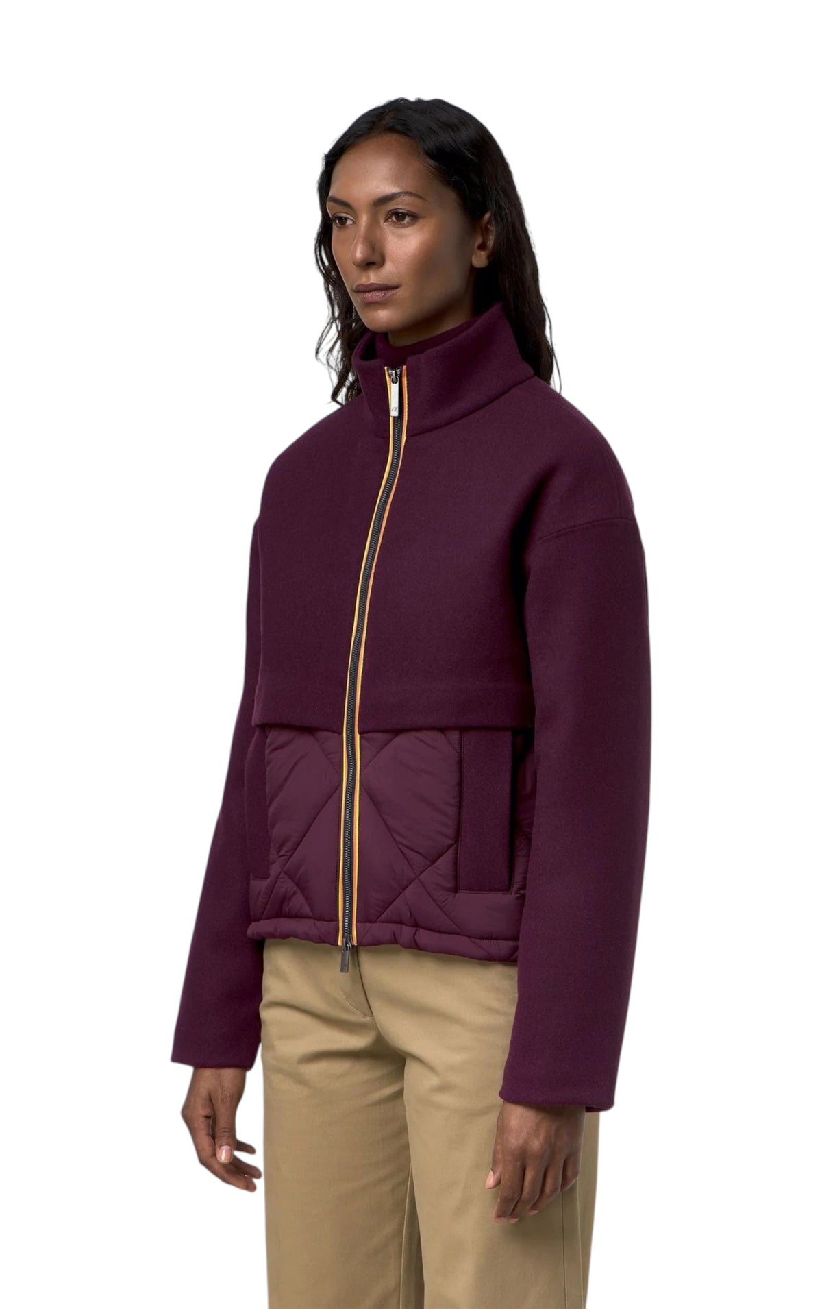 K-WAY Giubbino K-Way donna K6136GW DBB Mandie Wool Nylon Warm Bordeaux K6136GW DBB 