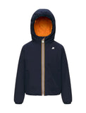 Giubbino K-Way bambino K71337W DA9 Jack St Warm Double Blu Arancio