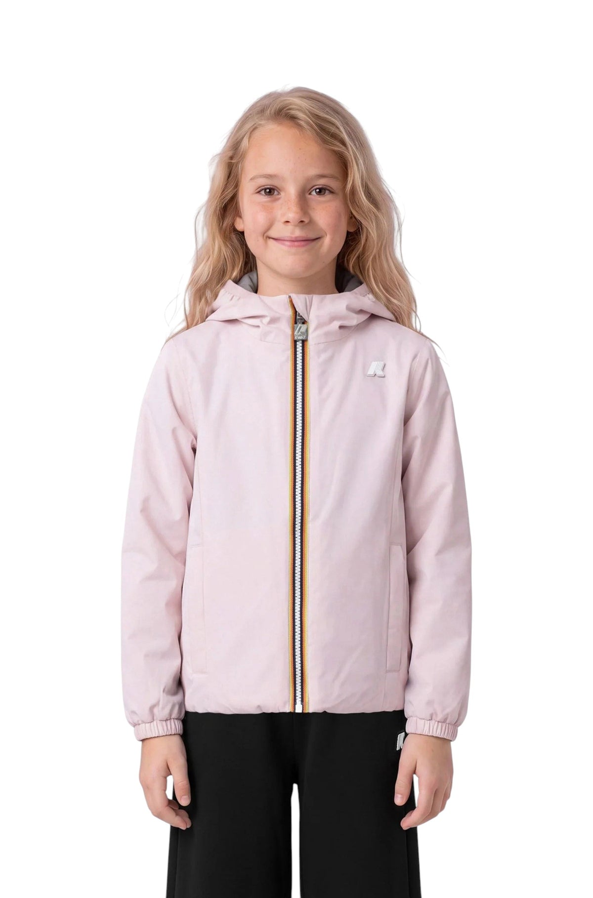 K-WAY Giubbino K-Way bambina K71339W DA4 Lily St Warm Double Rosa Ghiaccio K71339W DA4 