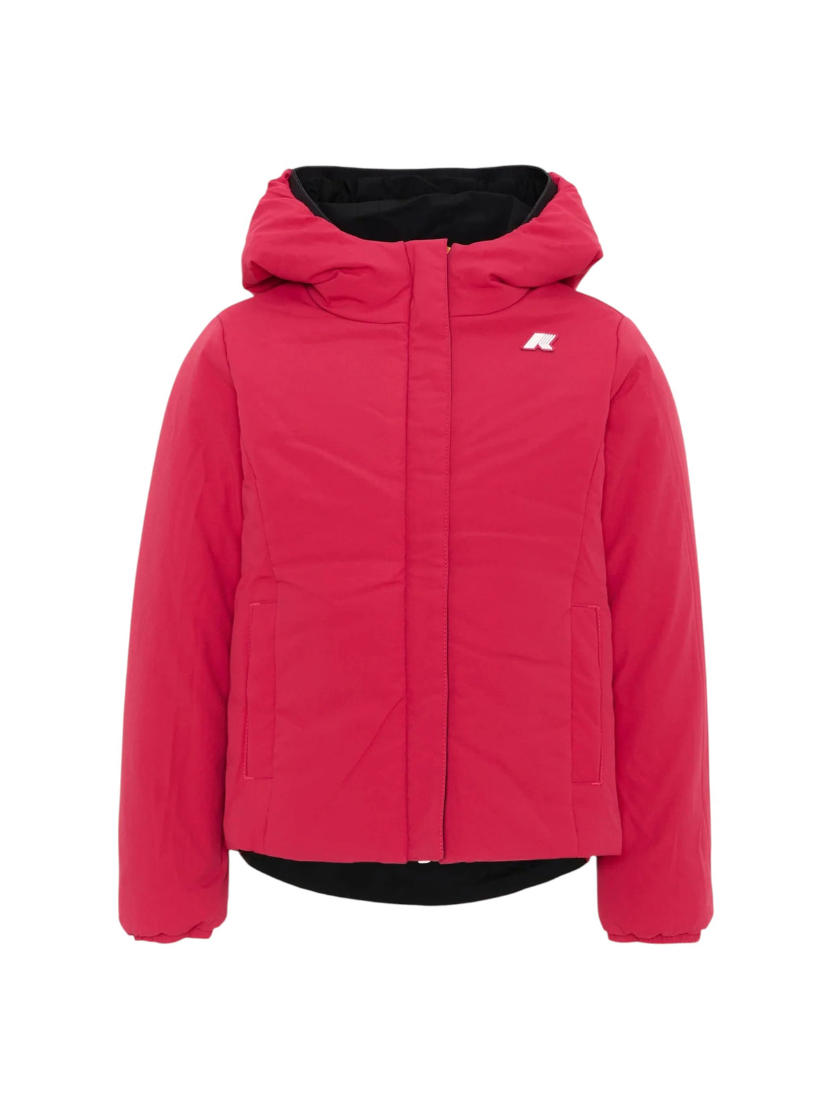 K-WAY Giubbino K-Way bambina K71339W DCL 16A Lily St Warm Double Nero Ciliegia K71339W DCL16Y 