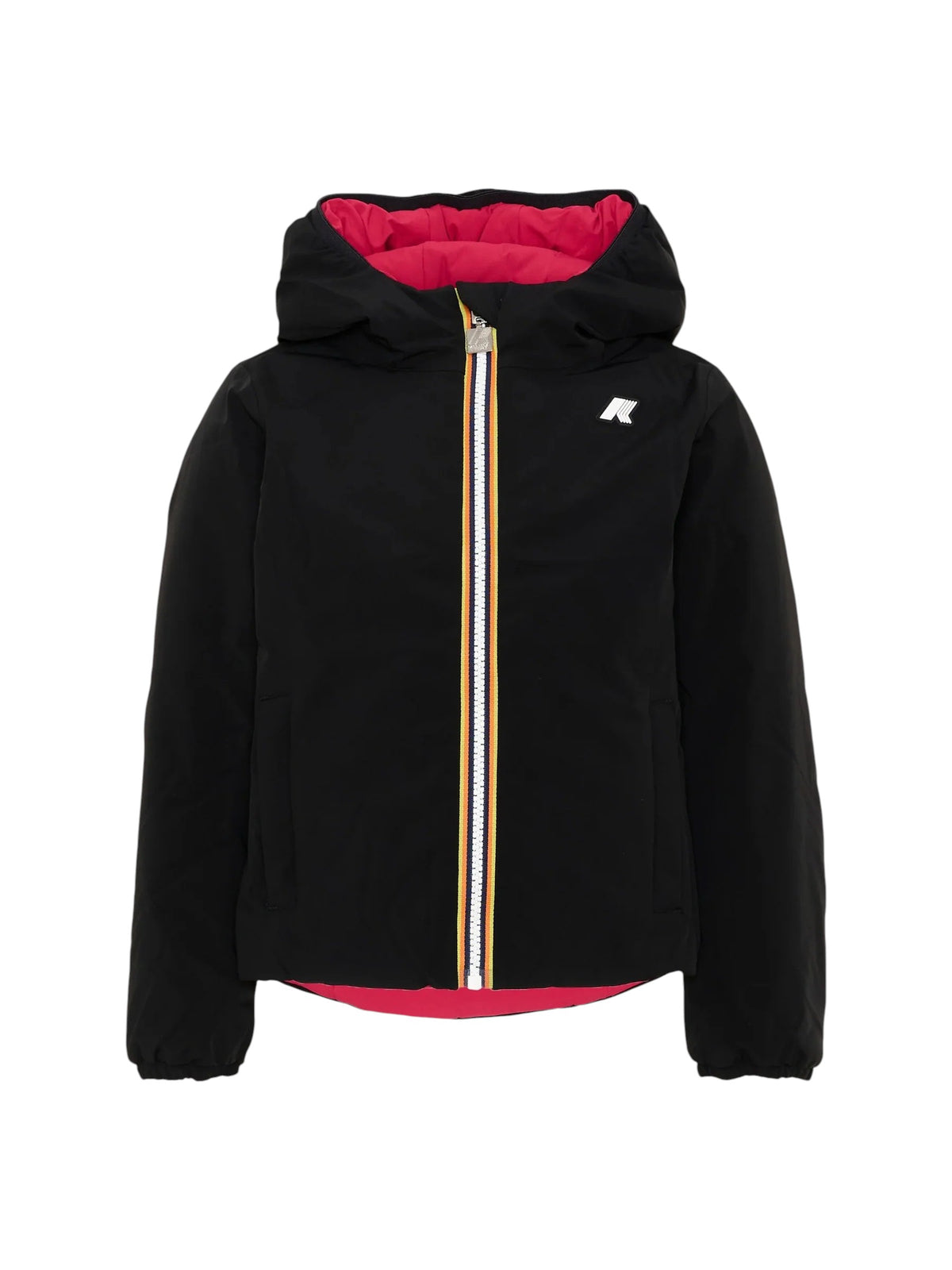 K-WAY Giubbino K-Way bambina K71339W DCL 8A Lily St Warm Double Nero Ciliegia K71339W DCL8A 