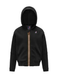 Felpa K-Way bambino K7141VW USY Pros Brushed Pc Nero