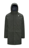 Giubbino K-Way uomo K8133FW AL7 Jarno Twill Marmotta Verde Blu