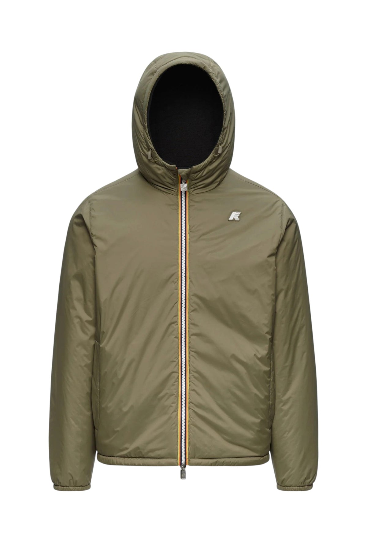 K-WAY Giubbino K-Way uomo K8142YW DBZ Jack Spacer Nylon Double Nero Verde K8142YW DBZ 